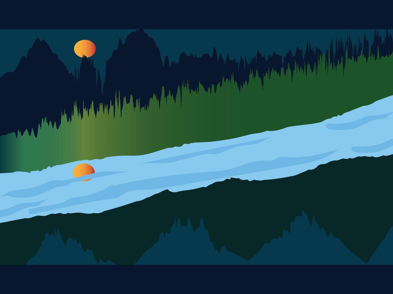 naturaleza paisaje diseño vector