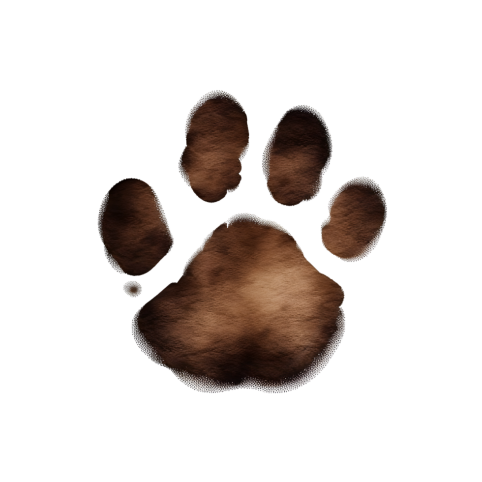 AI generated animal Paw Print on transparent background PNG image