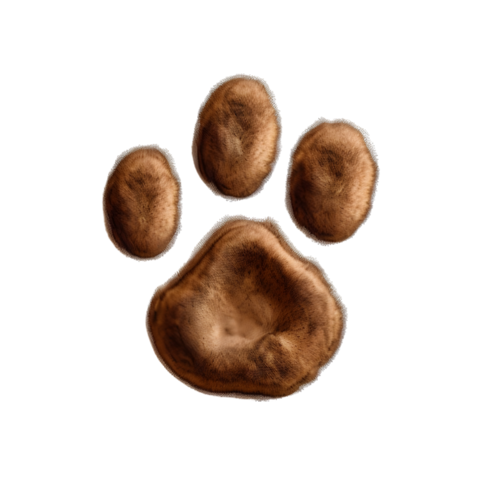 AI generated animal Paw Print on transparent background PNG image