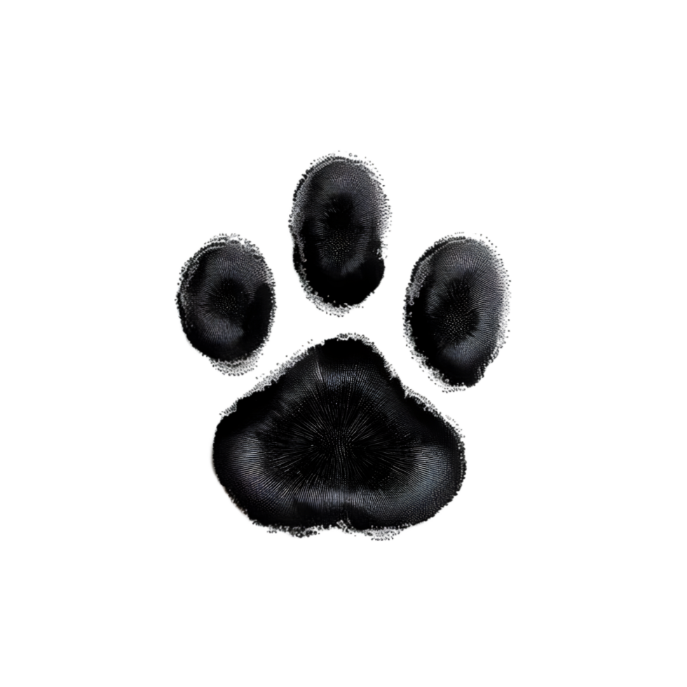 AI generated animal Paw Print on transparent background PNG image
