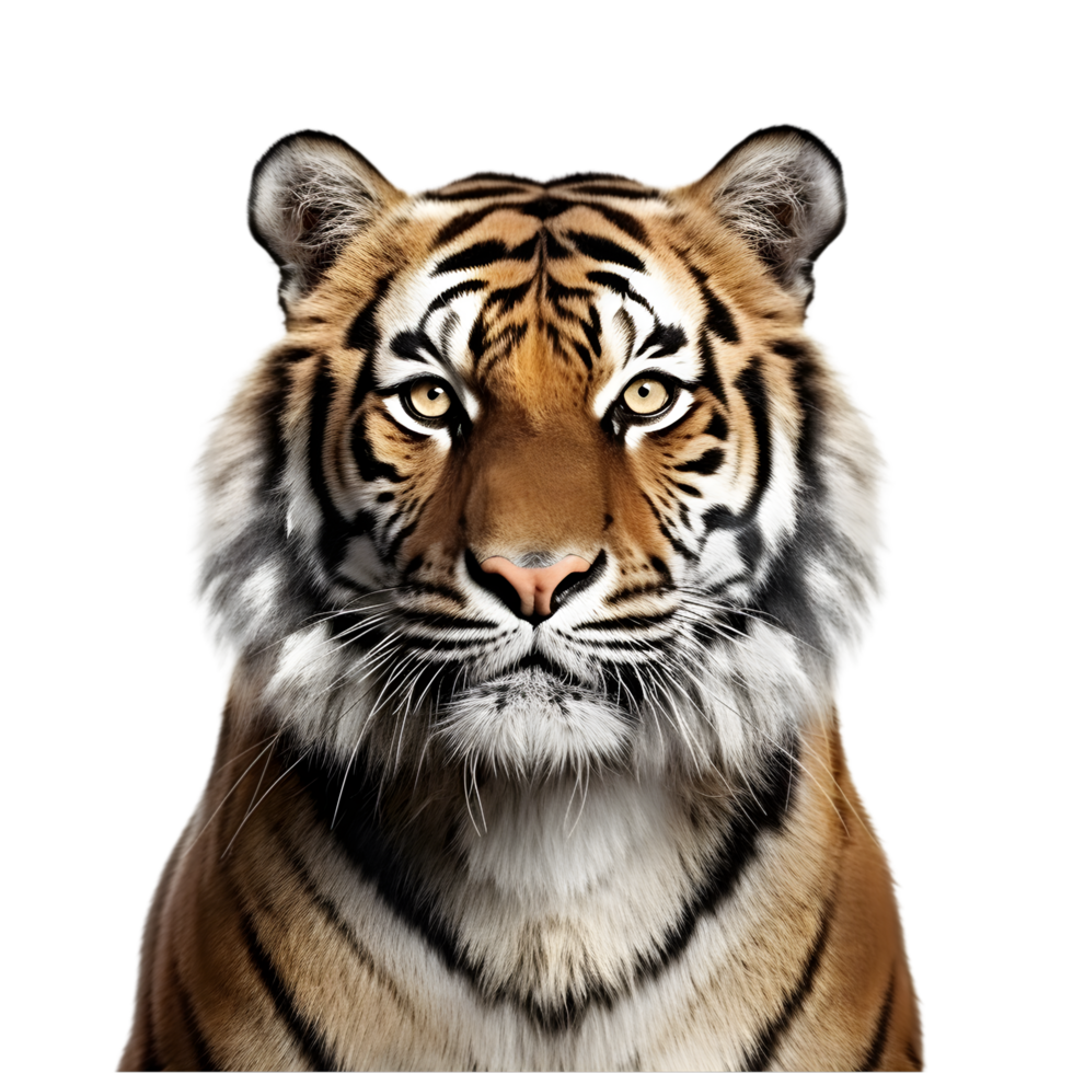 AI generated tiger on transparent background PNG image