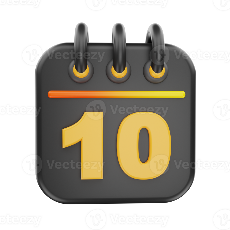 3d rendering calender icon object png