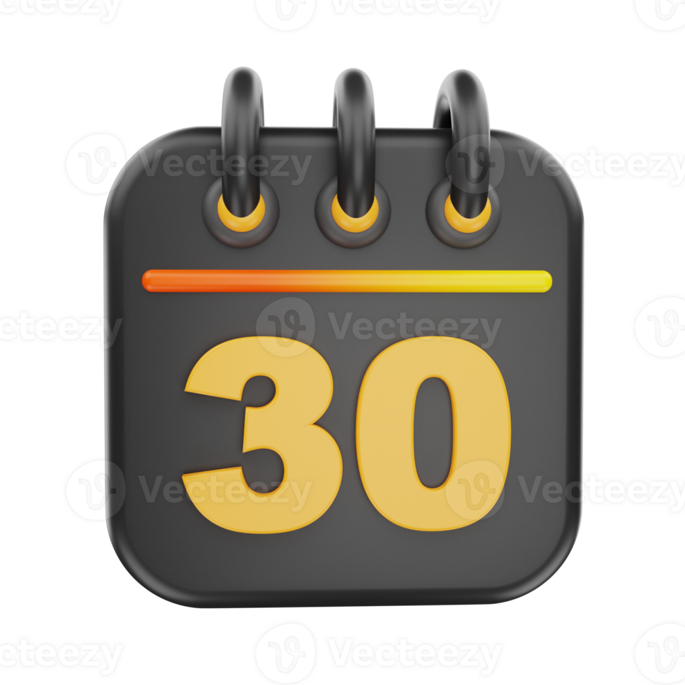 3d rendering calender icon object png