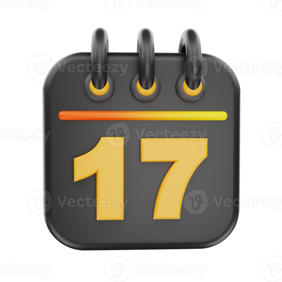 3d rendering calender icon object png