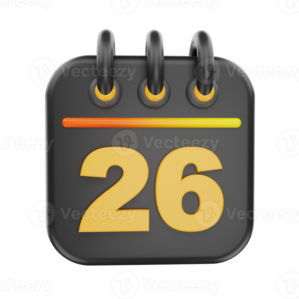 3d rendering calender icon object png