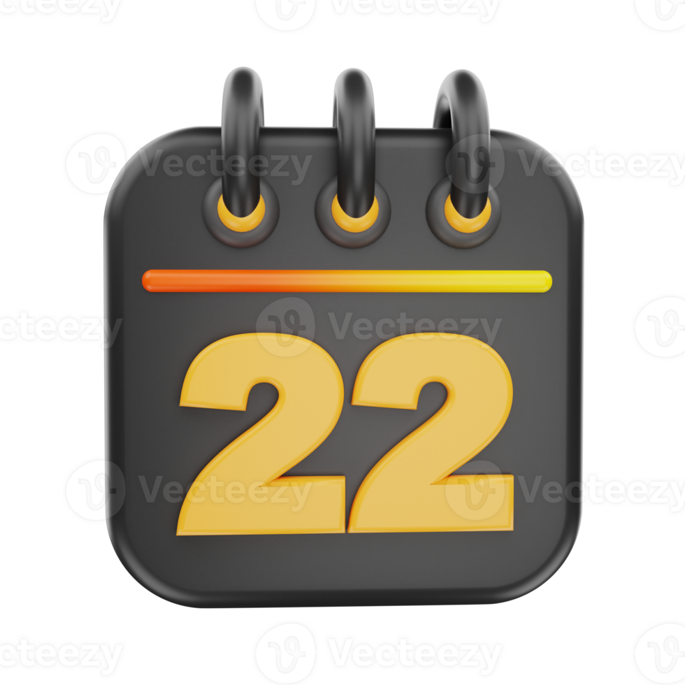 3d rendering calender icon object png