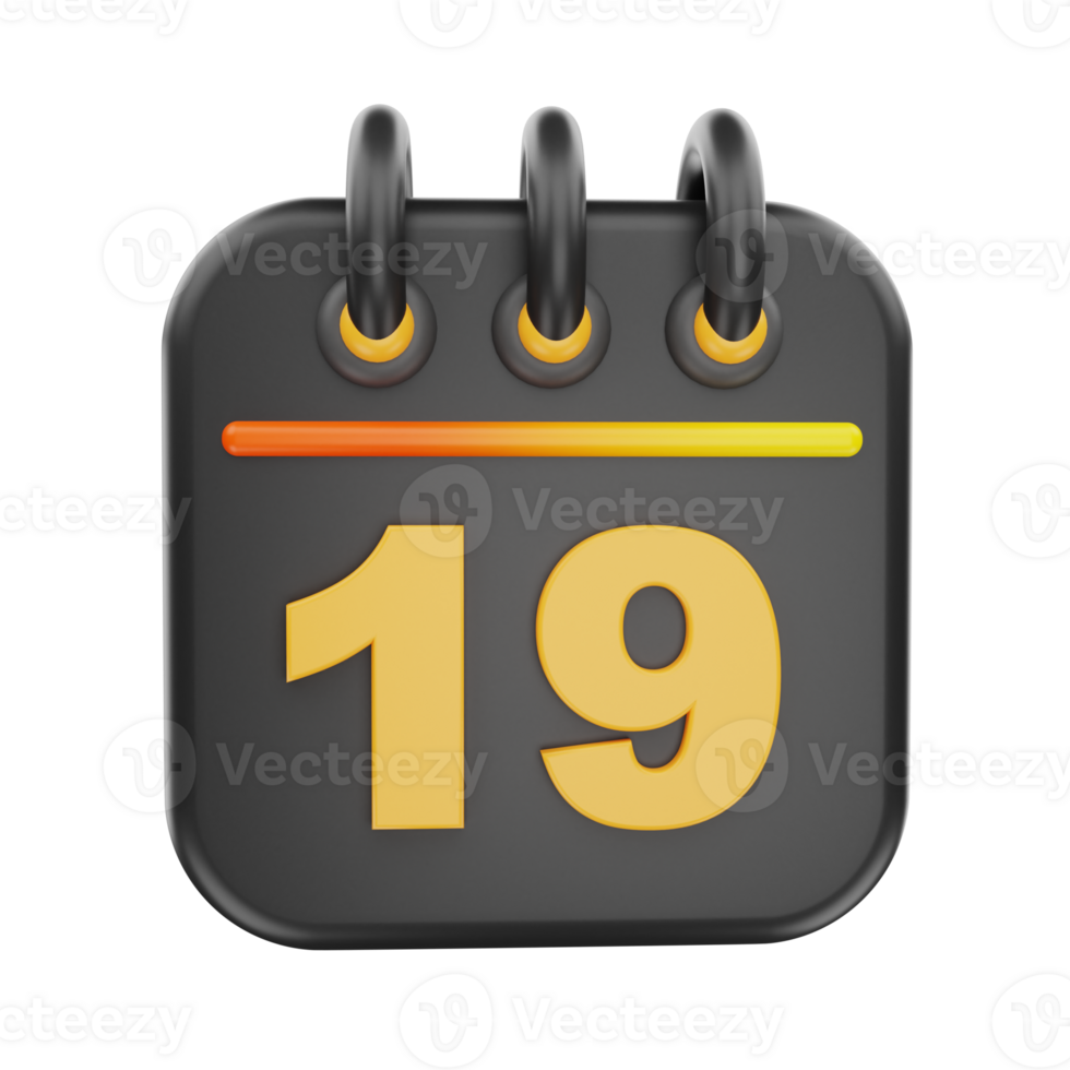 3d rendering calender icon object png