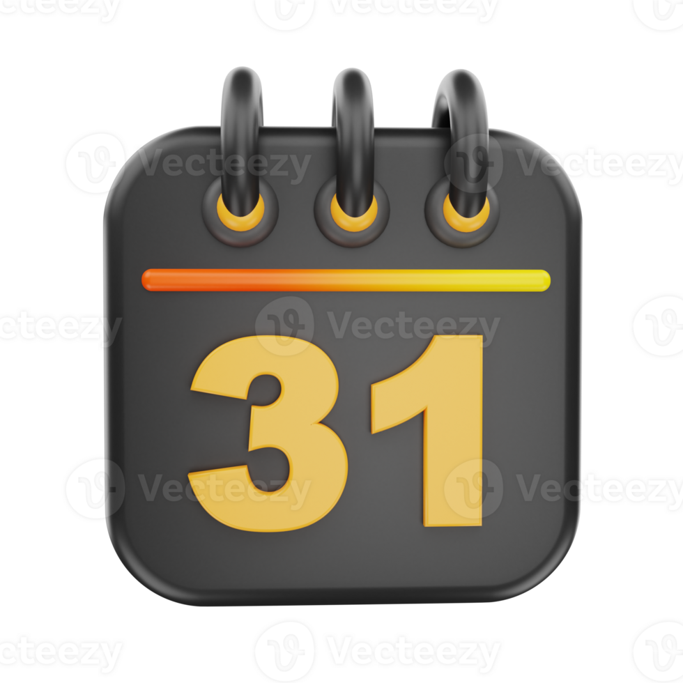 3d rendering calender icon object png