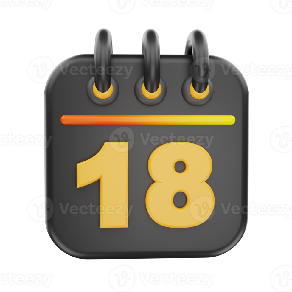 3d rendering calender icon object png