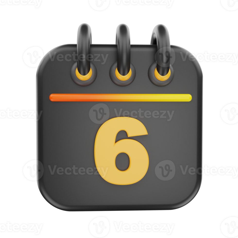 3d rendering calender icon object png