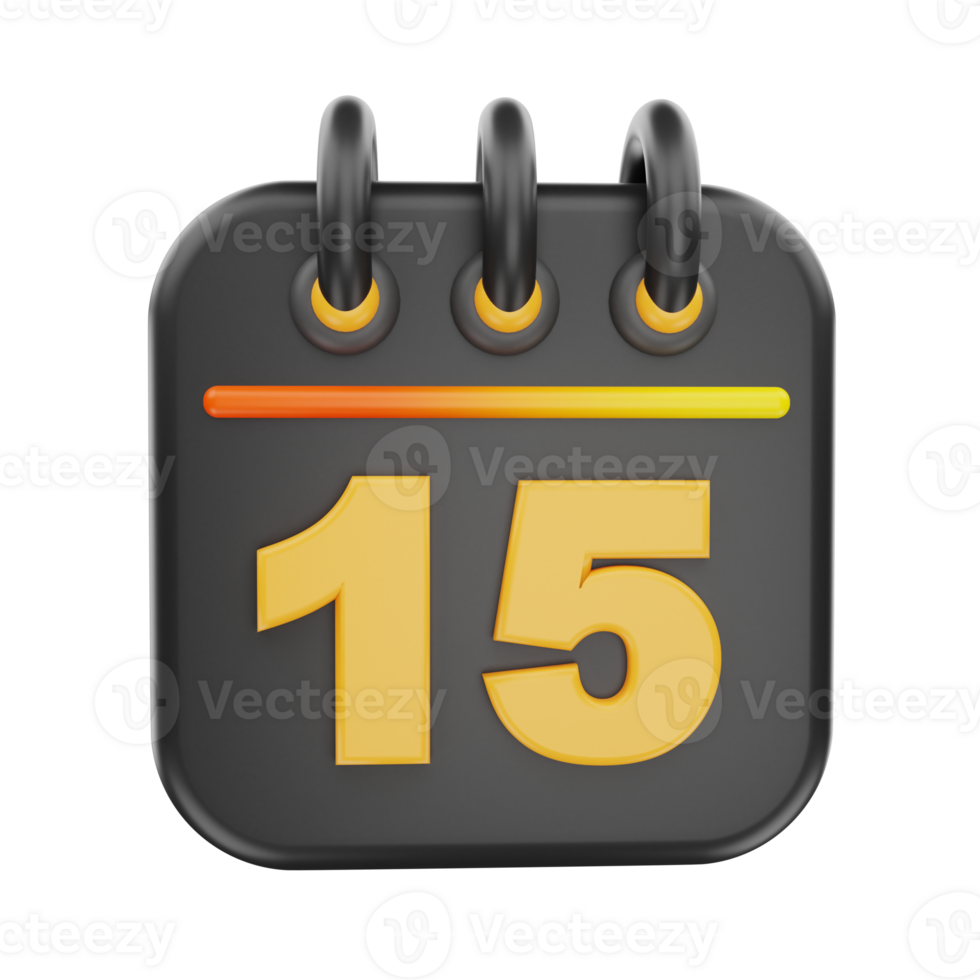 3d rendering calender icon object png