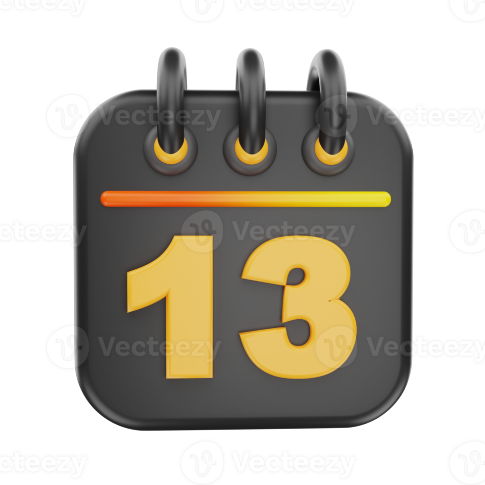 3d rendering calender icon object png