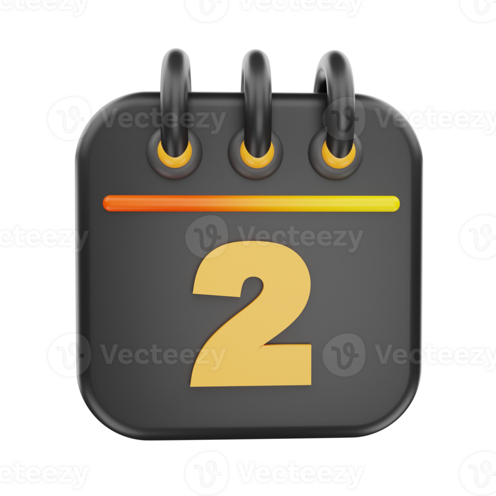 3d rendering calender icon object png