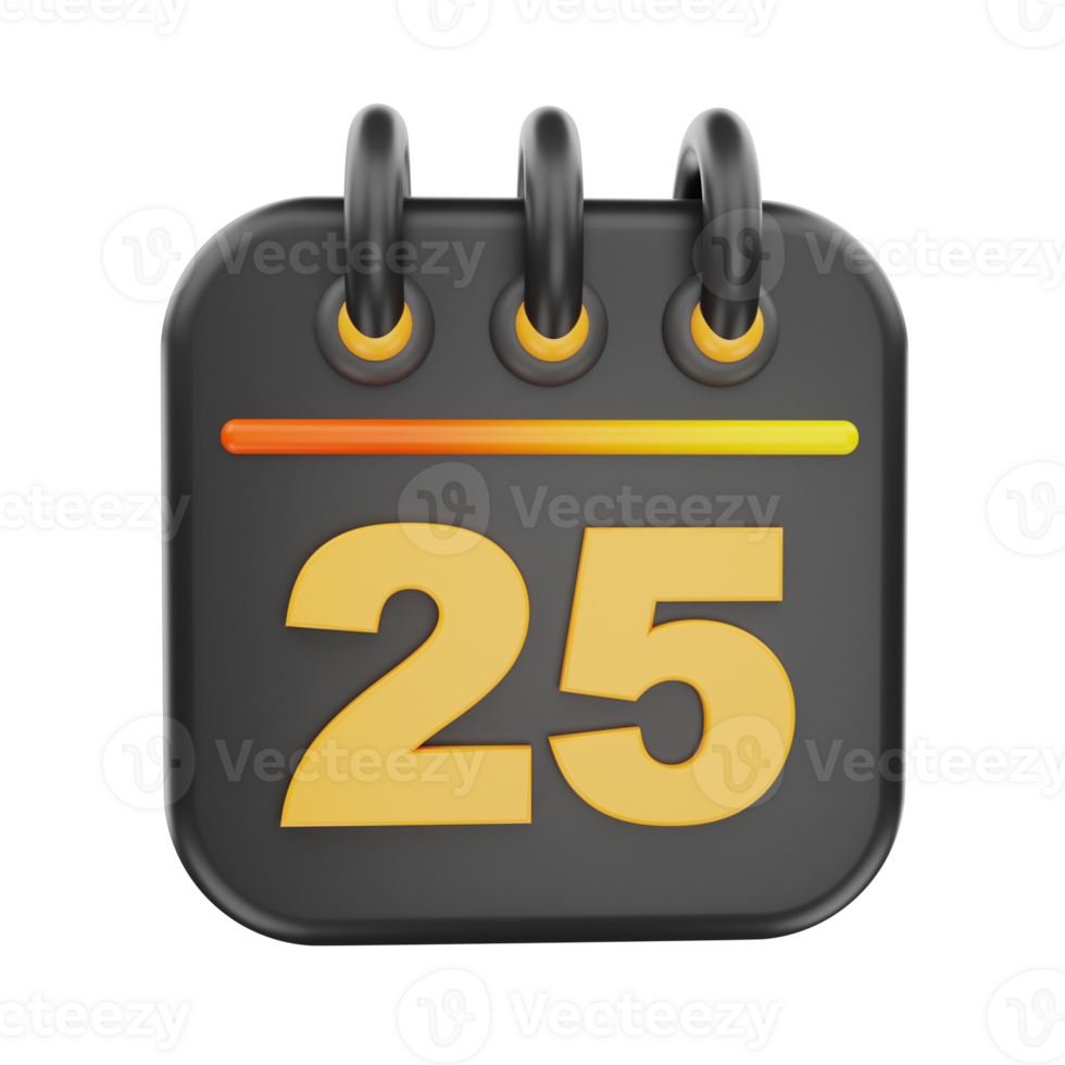 3d rendering calender icon object png