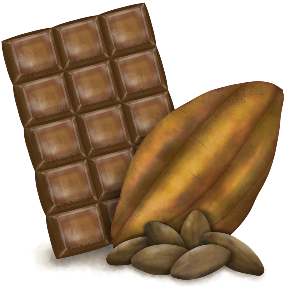 Cocoa and chocolate, cocoa dessert png