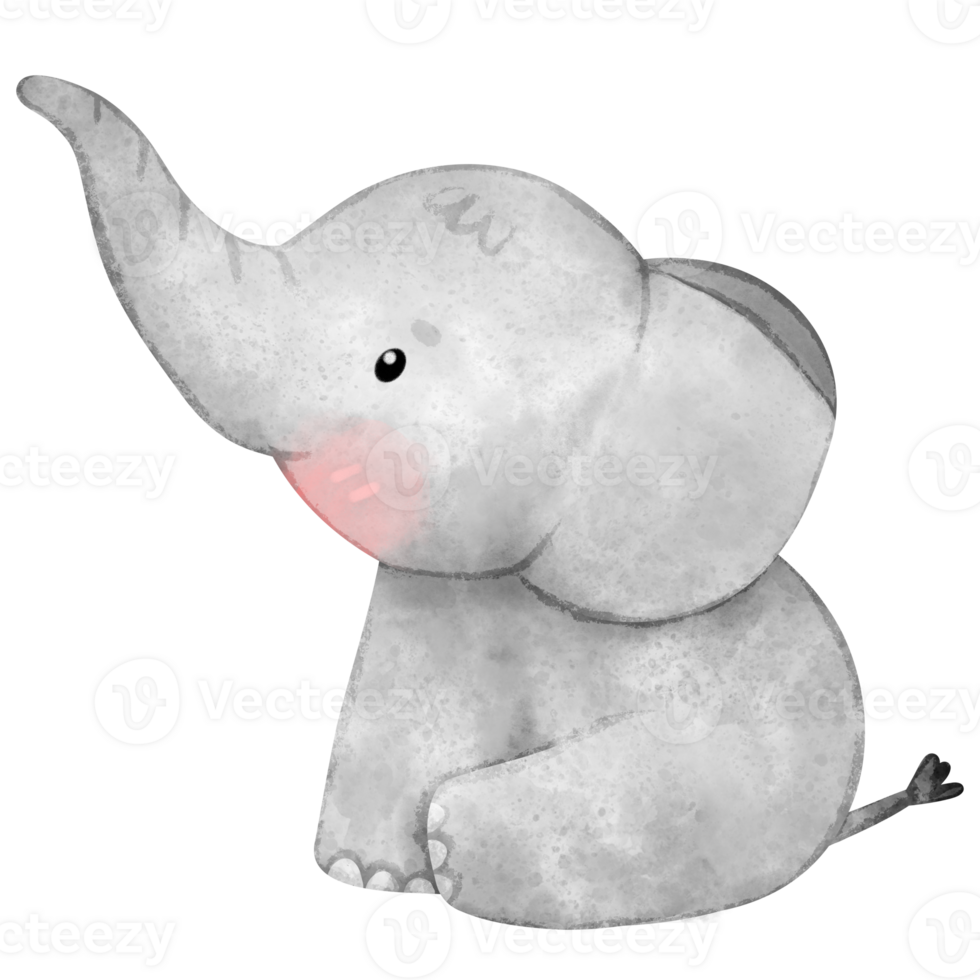 süß Baby Elefant, Aquarell Stil, Tier, Elefant png