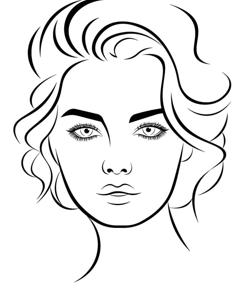 Makeup, Fashion, Silhouette Vector