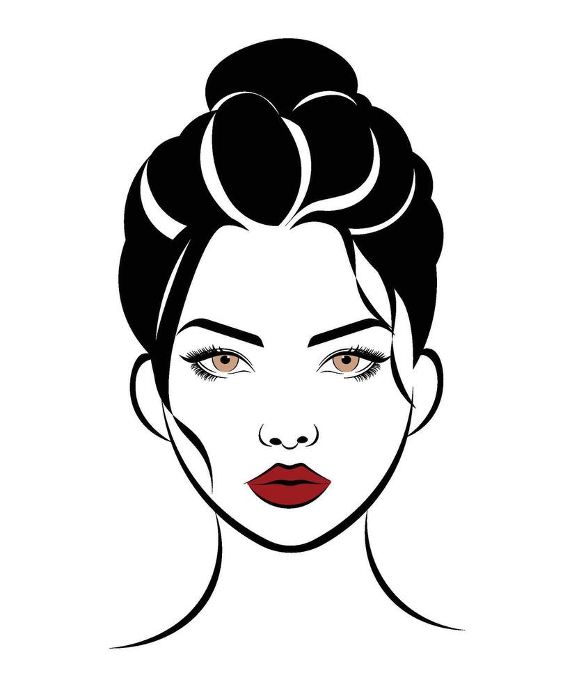 Makeup, Fashion, Silhouette Vector