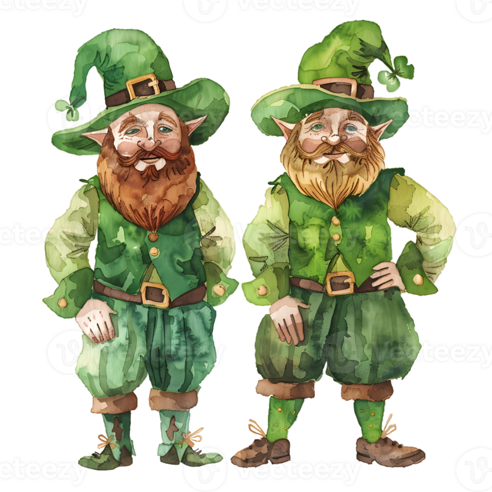 Collection of Iconic Watercolor Illustrations for St. Patrick's Day png