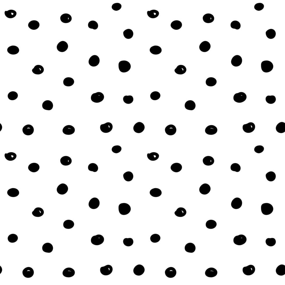 Seamless polka dot pattern. Abstract geometric vector background with small black circles on white background. Dots wallpaper. Perfect for card, screensaver, poster, invitation, home decor.