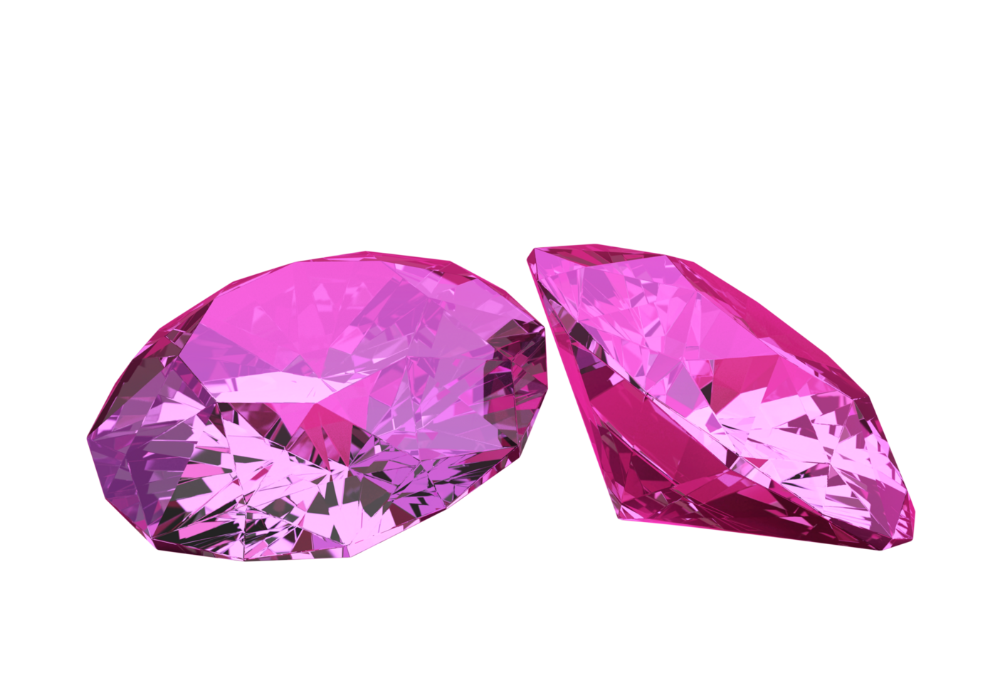 Pink gems or diamonds, transparent background png