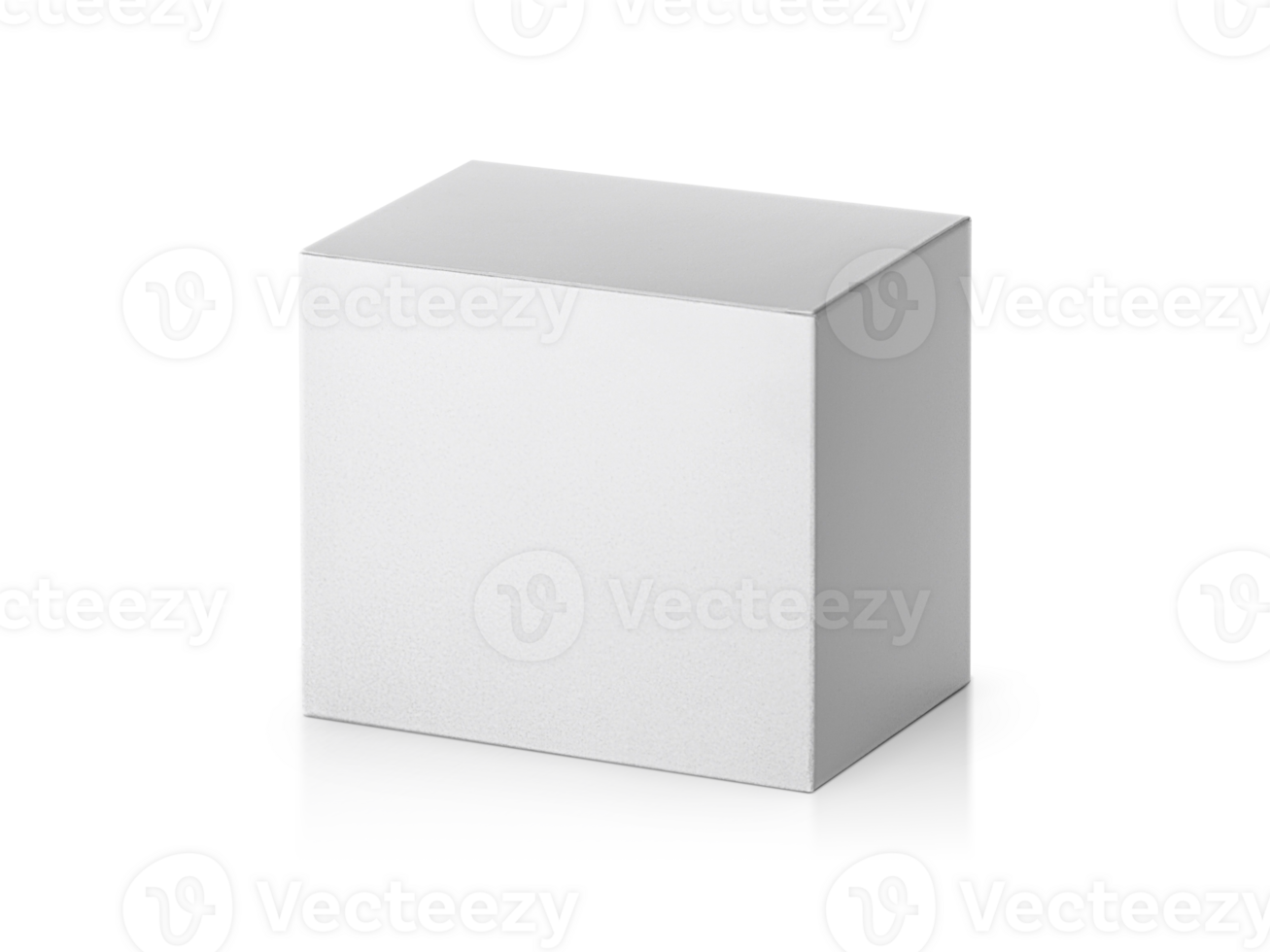 blank packaging white paper cardboard box, transparent background png
