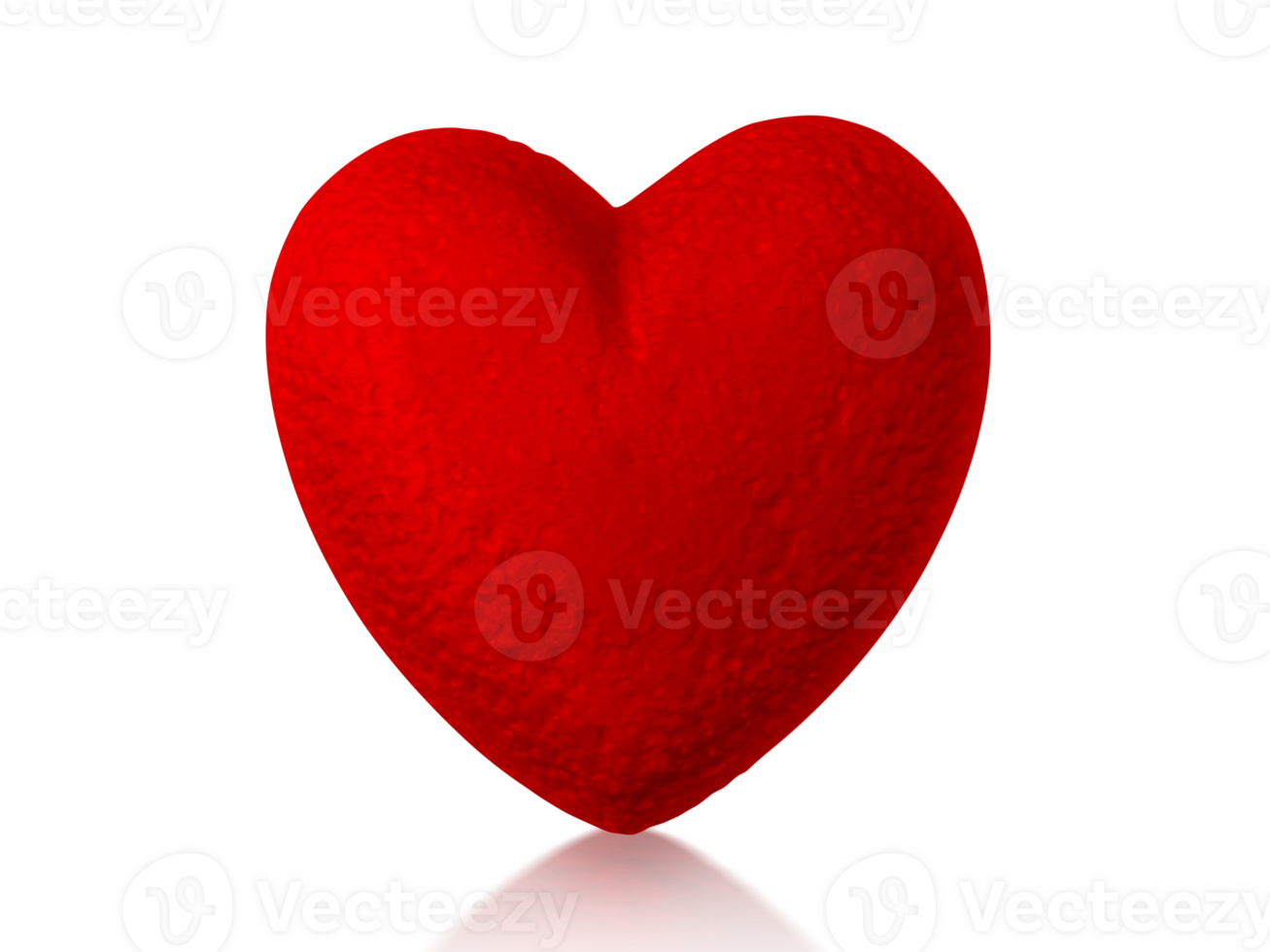 Red heart foam, transparent background png