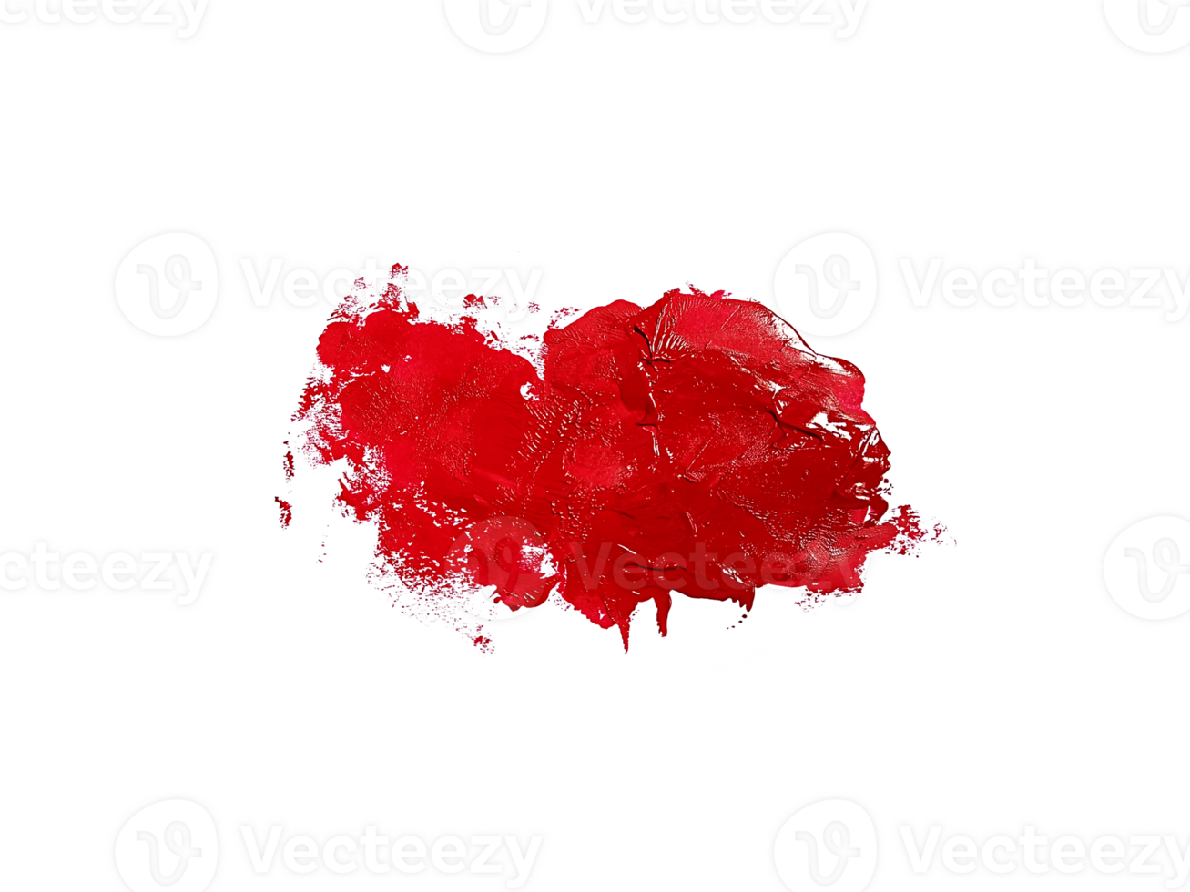 Red brush stroke, transparent background png