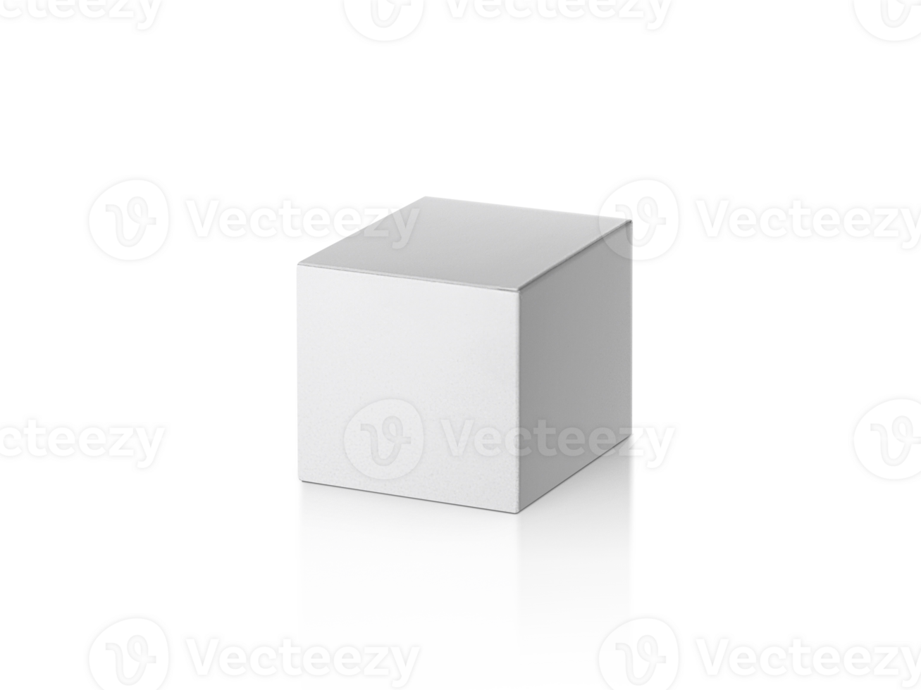 blank packaging white paper cardboard box, transparent background png