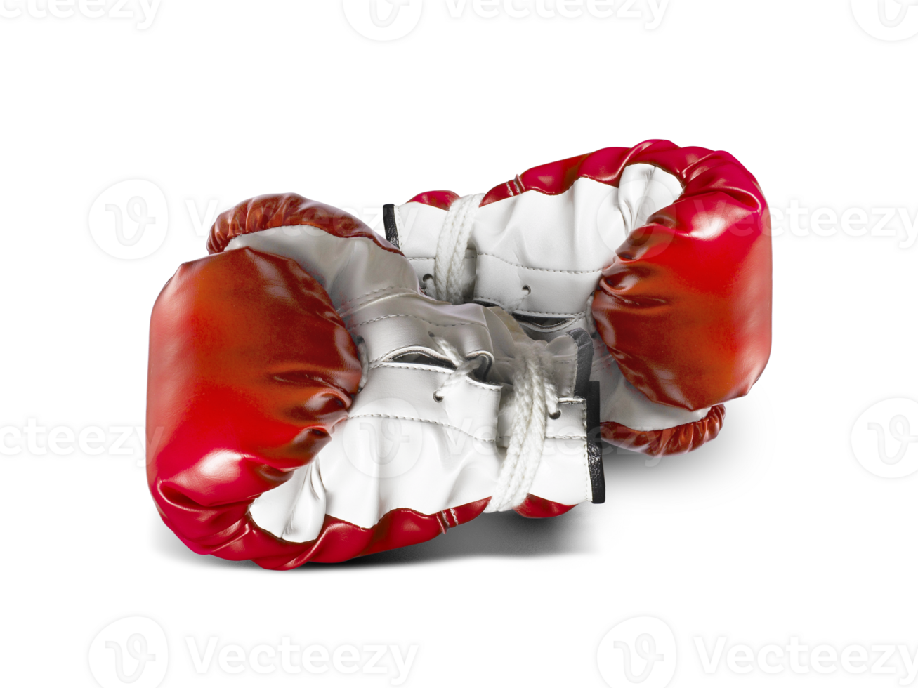 Red fighting gloves, transparent background png