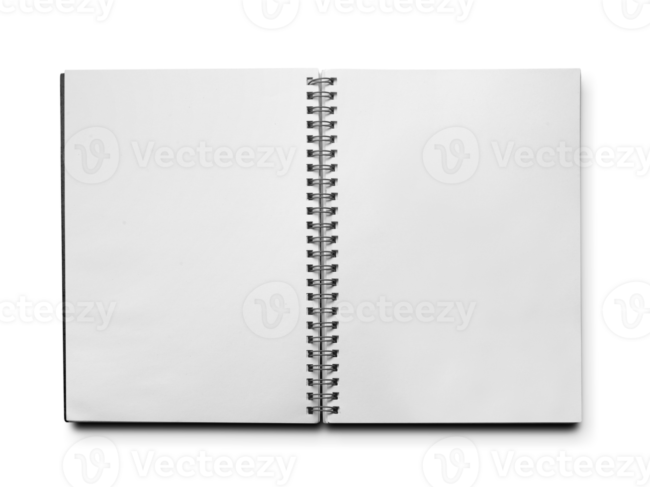 blank realistic spiral notebook, transparent background 41646386 PNG