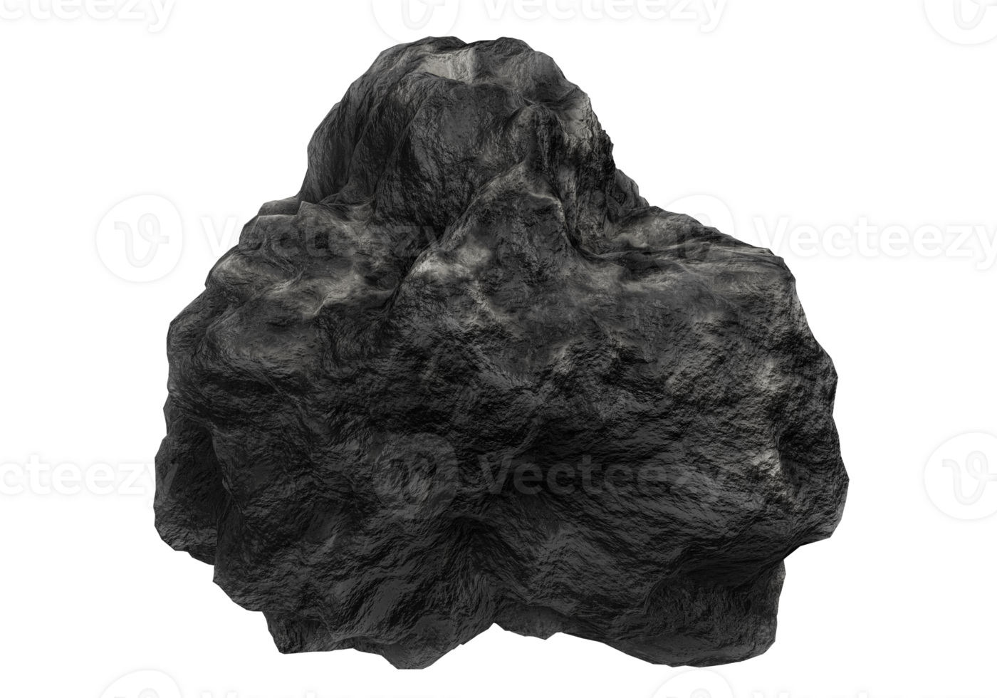 Very big and beautiful black rocks, transparent background png