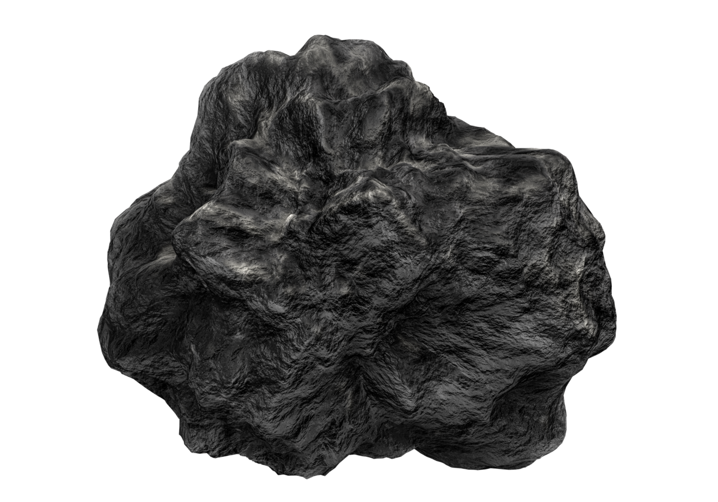 Very big and beautiful black rocks, transparent background png