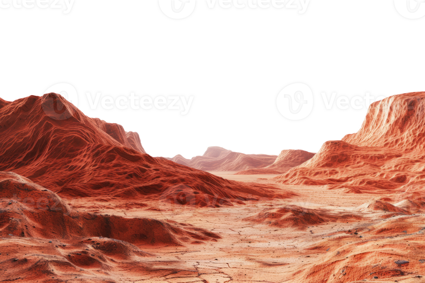 AI generated Martian landscape, Baren desert png