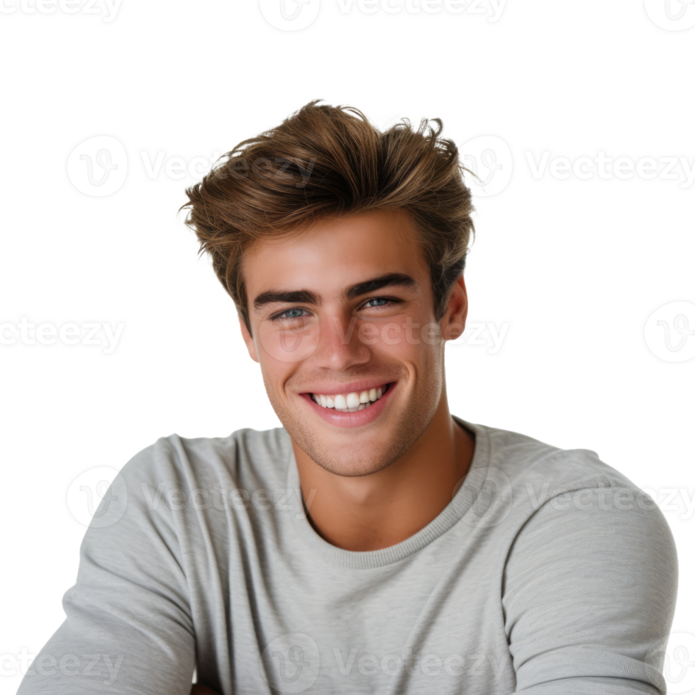 ai gerado retrato do bonito jovem homem png