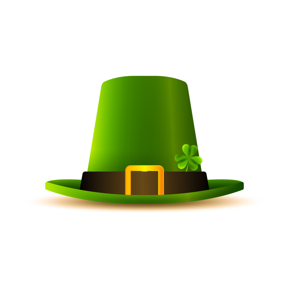 3d St Patricks Day Hat And Shamrock Free Png