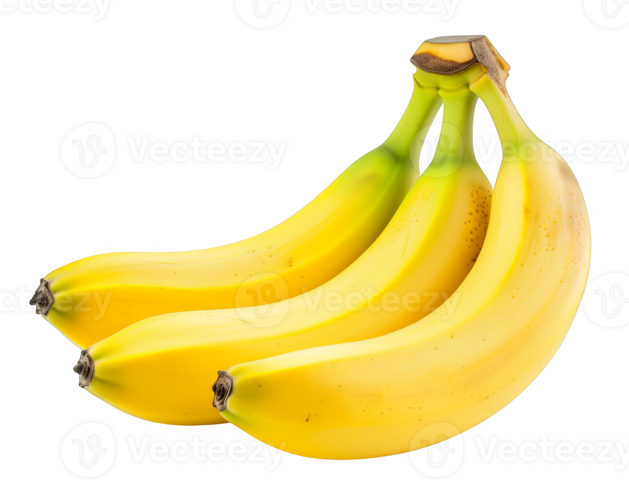 AI generated bananas on transparent background png