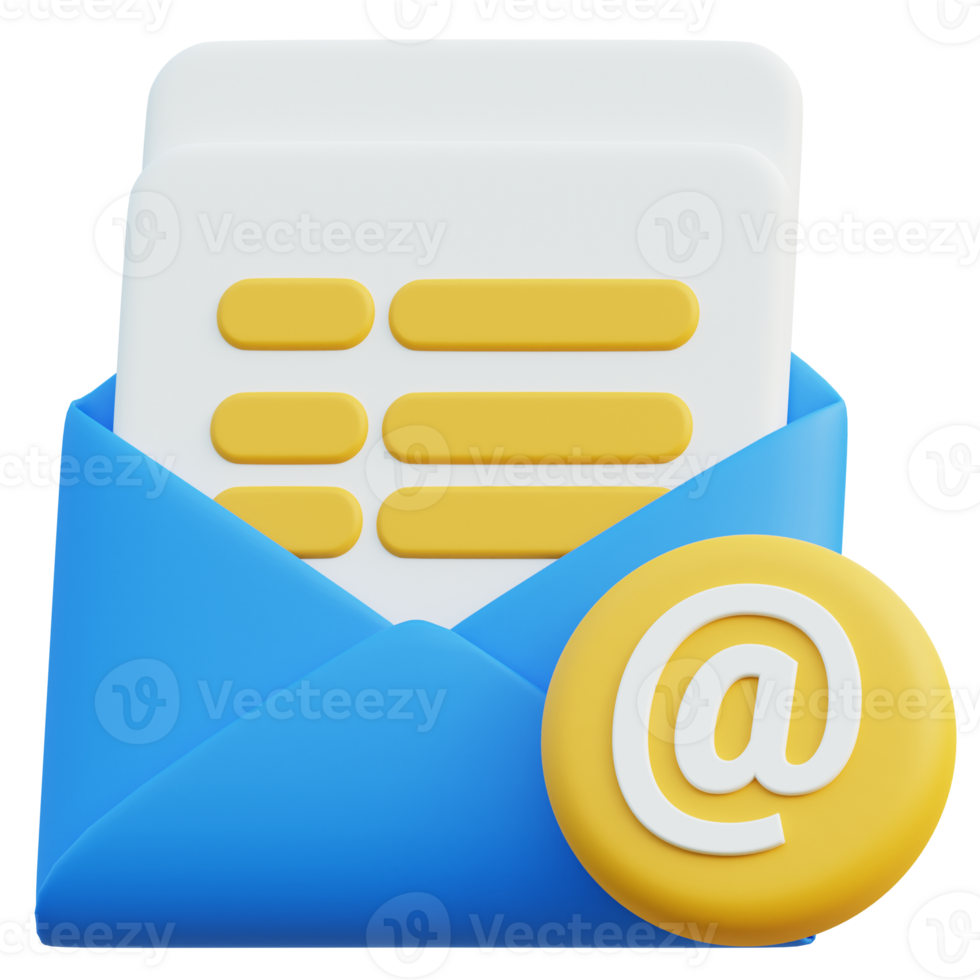 email marketing  3D icon design for poster, banner png