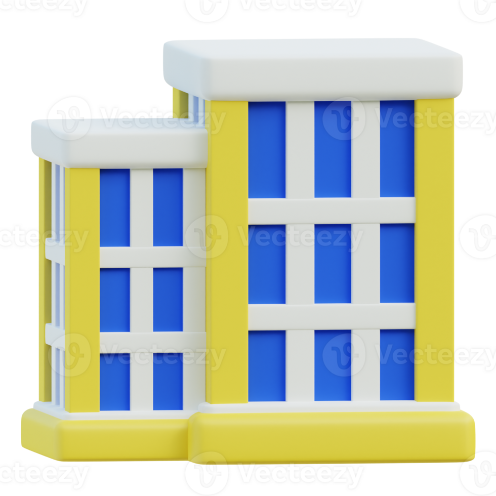 edificio 3d icono diseño para póster bandera png