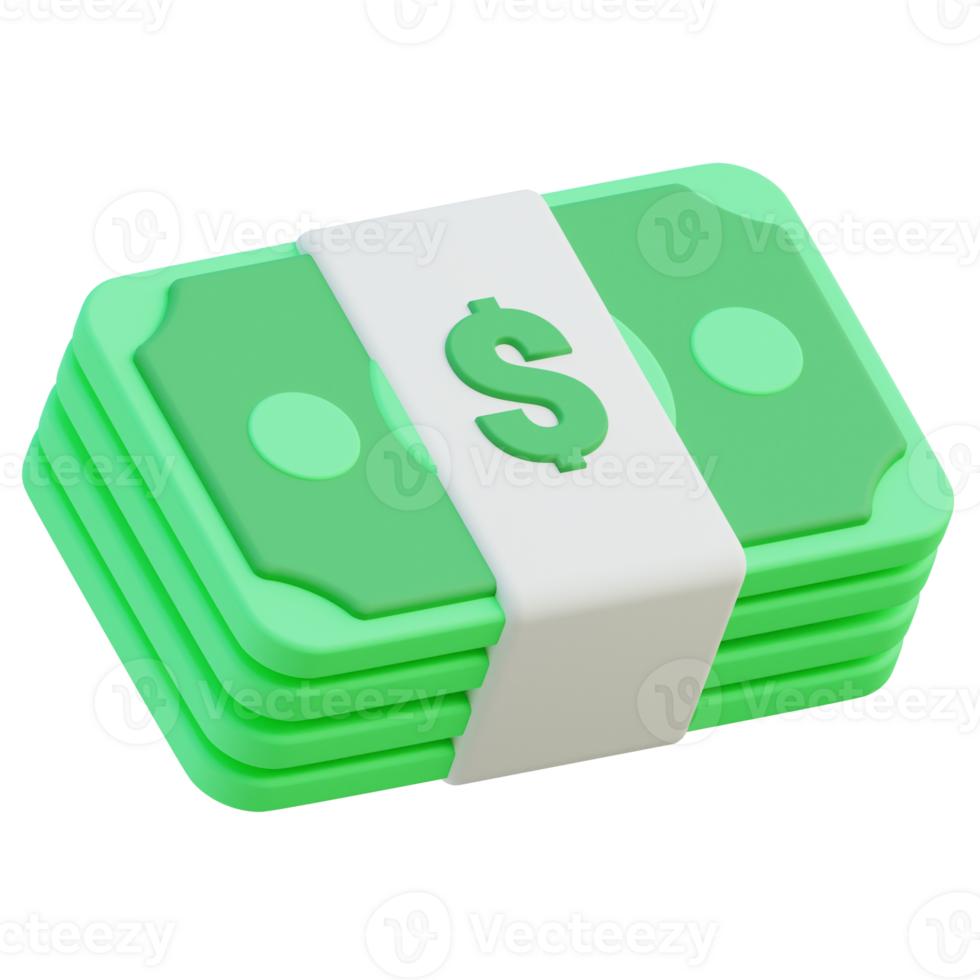 Money 3D icon design for poster banner png