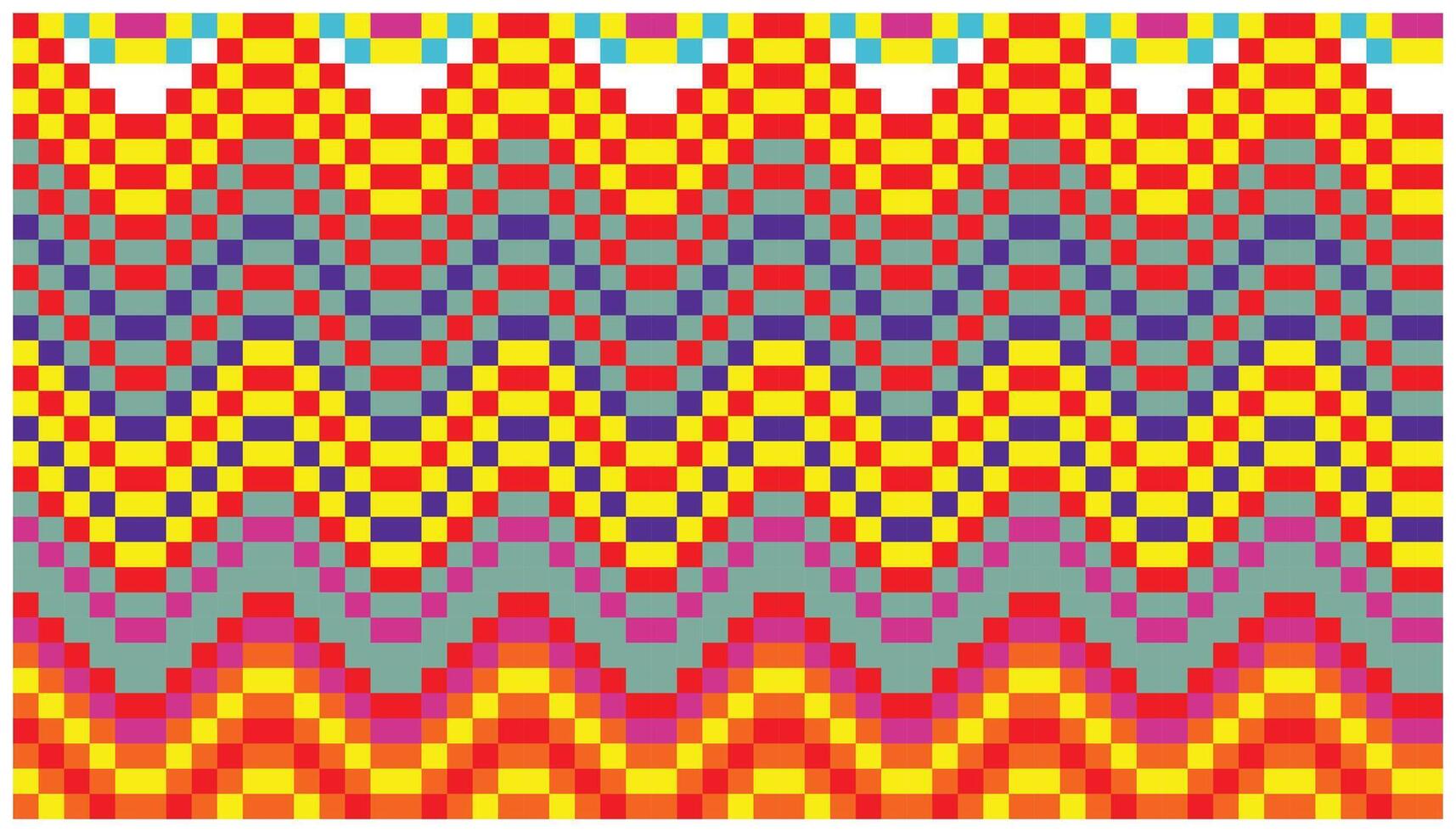 Seamless Repeatable Abstract Tribal Pattern Background that is seamless and repeats.  Ethnic Seamless Repeatable Pattern pixelation background in contras color vector