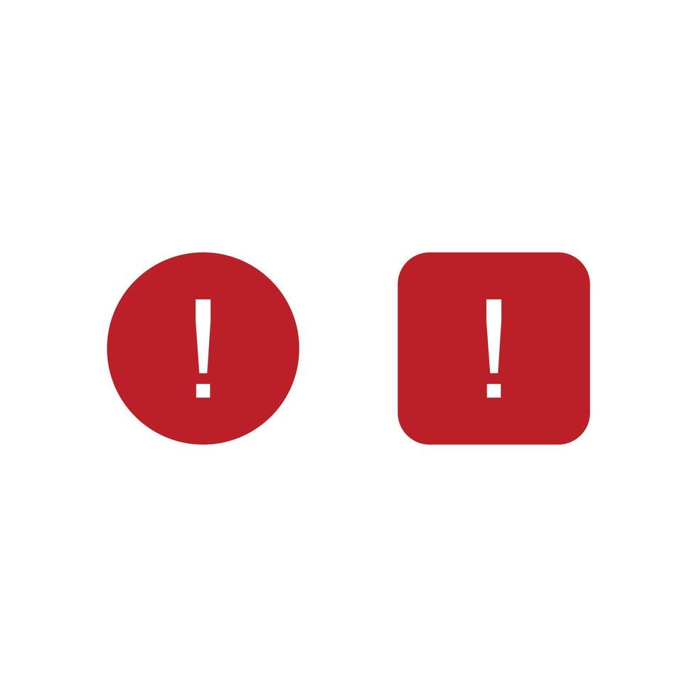 Exclamation mark and exclamation mark icon. Flat design style eps 10. Caution and warning icon symbol. Graphic design template elements vector