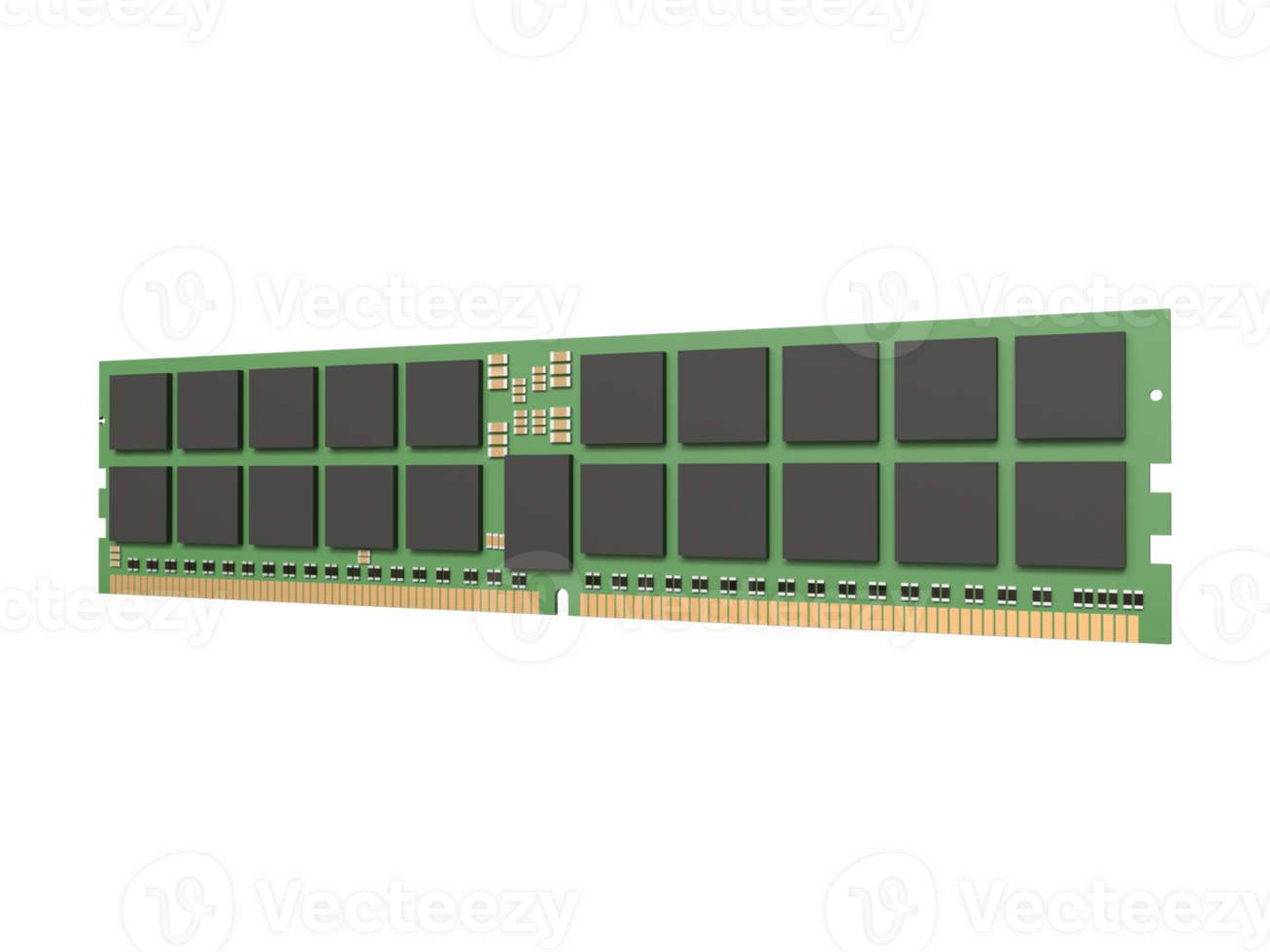 3d realistisch ddr5 RAM renderen - op het randje geheugen visualisatie png