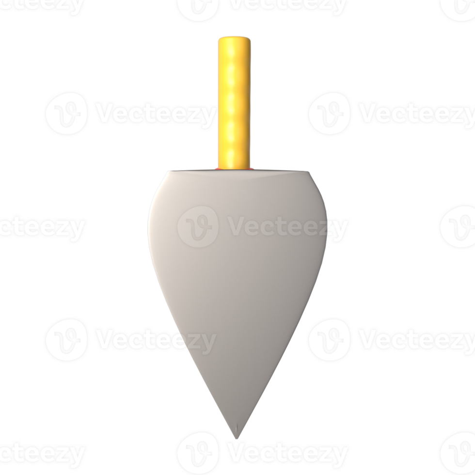 3d realistisch metselwerk troffel gereedschap renderen png