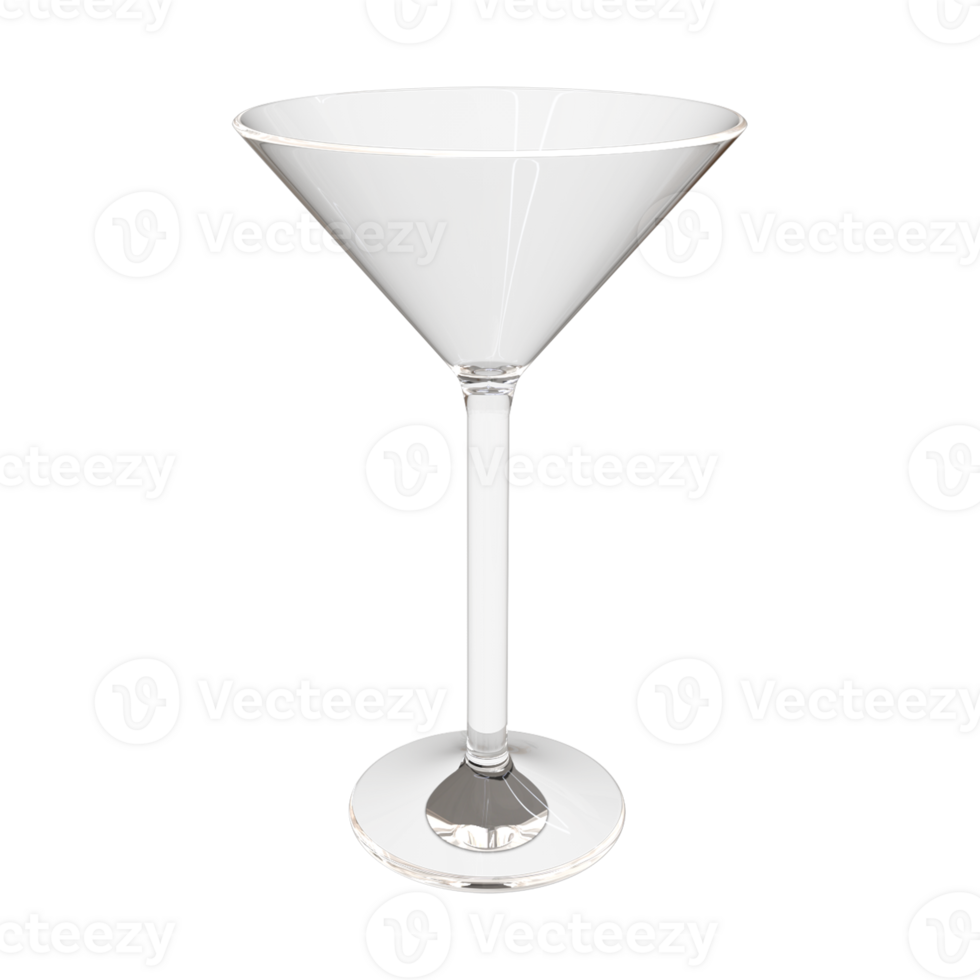 Elegant 3D Martini Glass - A Sophisticated Toast to Artistry png