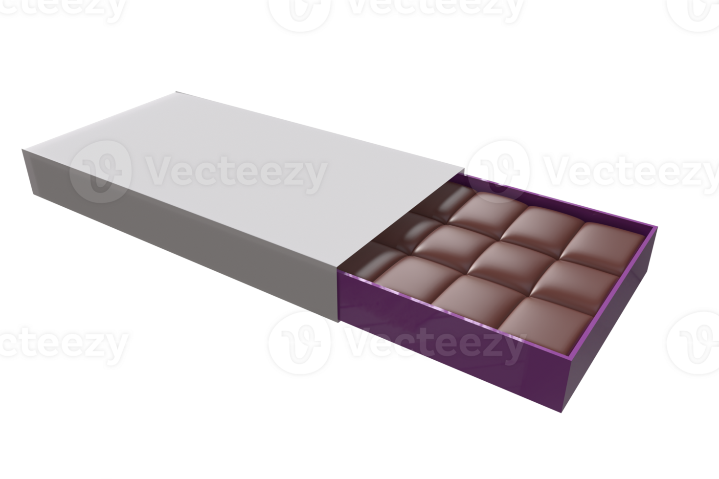 3d realistic chocolate with packet, cocoa chocolate bars png