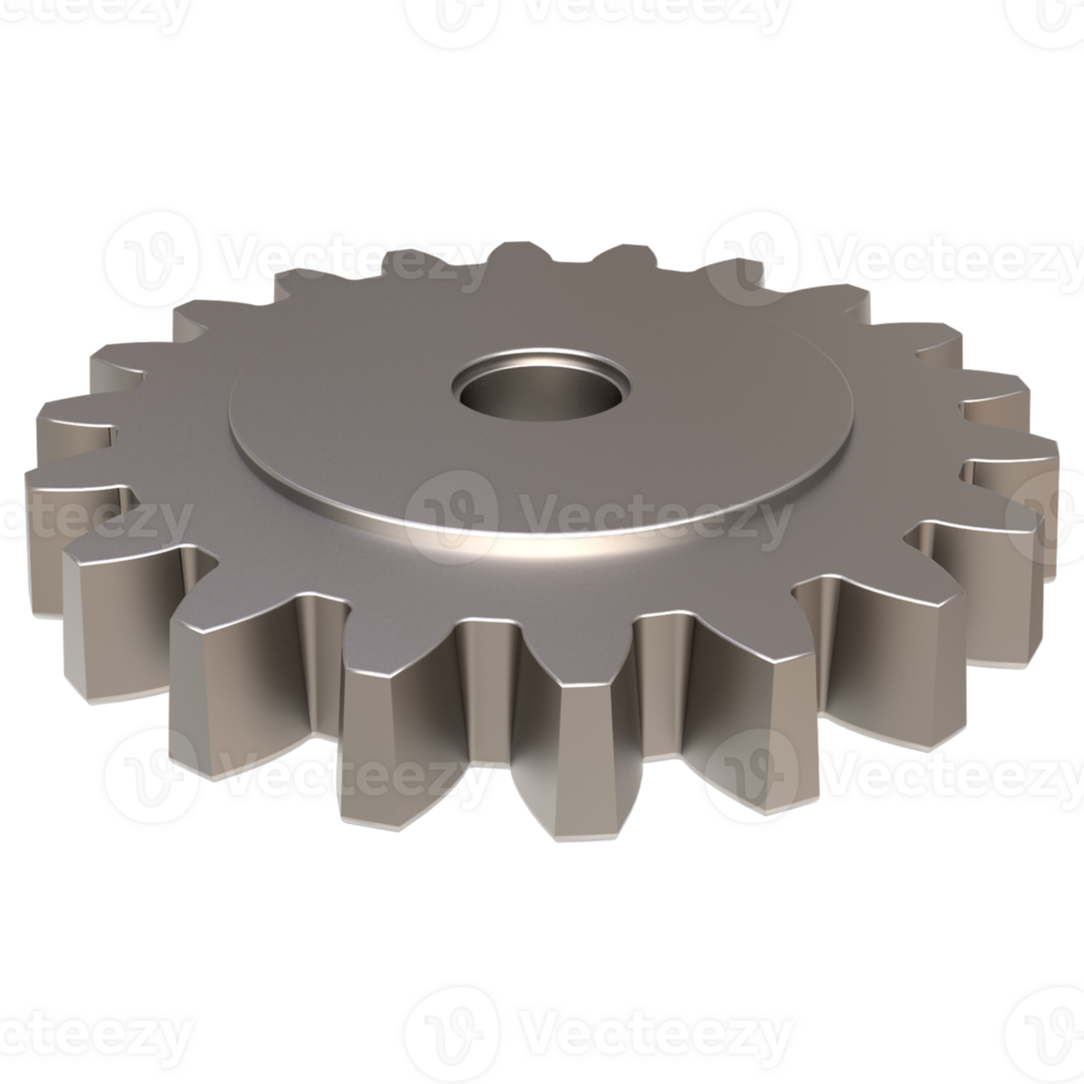 3d realista engranaje - precisión Ingenieria en Tres dimensiones png