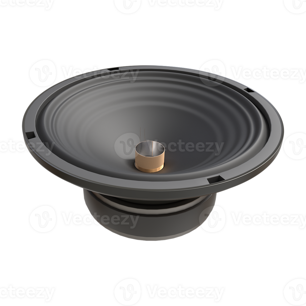 High-Fidelity 3D Audio Speaker Illustration - Sound Technology and Entertainment Concept png