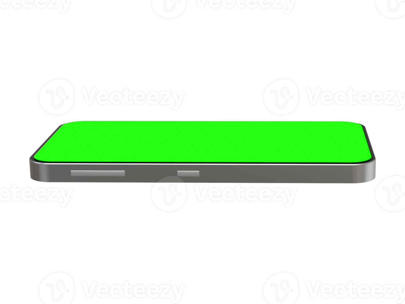 3d realistisk mobil telefon med grön skärm, mobiltelefon för falsk design. png