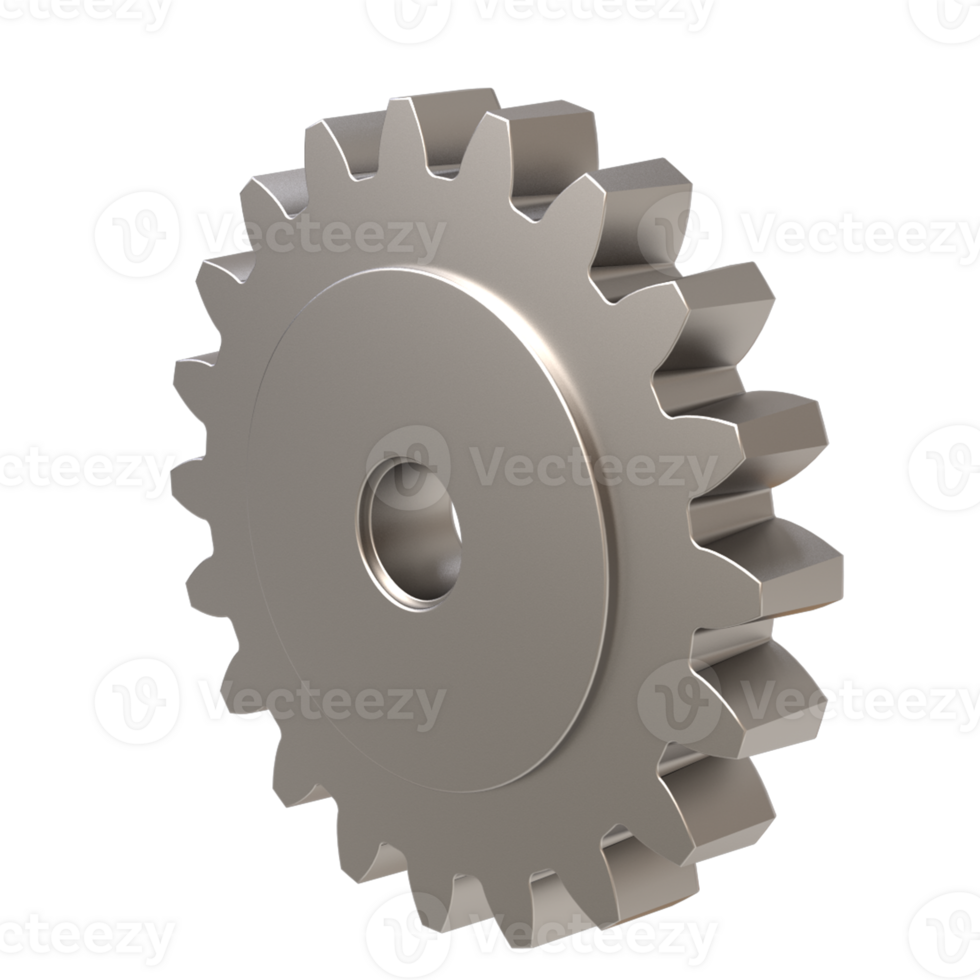 3D Realistic Gear - Precision Engineering in Three Dimensions png
